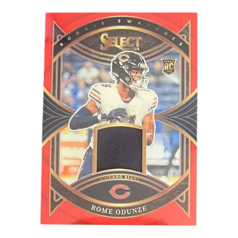 2024 Panini Select - Rookie Swatches Rome Odunze #RS-ROE Red Prizm (RC)
